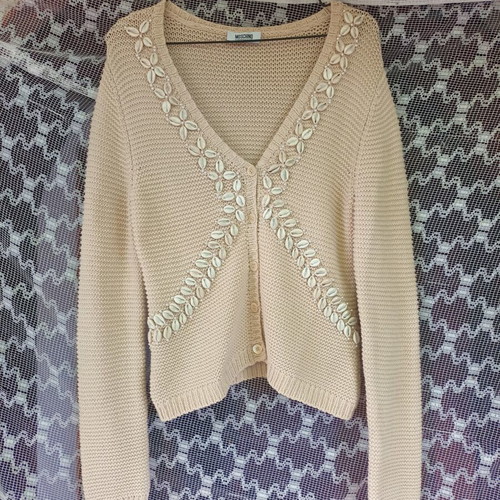 Moschino Cheap and Chic summer cotton cardigan like new, size M, beige