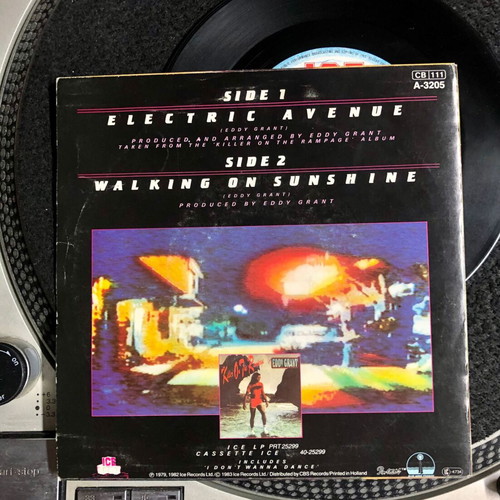 Eddy Grant Electric Avenue / Walking On Sunshine Vinyl 7" Single like new
