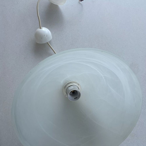 Minimalist Frosted Glass Pendant Ceiling Lamp Set with 2 Bonus Pendant Cords, like new