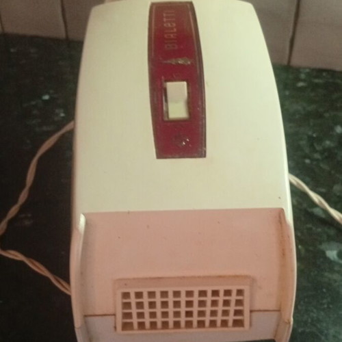 Vintage Bialetti electric grater from the 1970s, used, space age design
