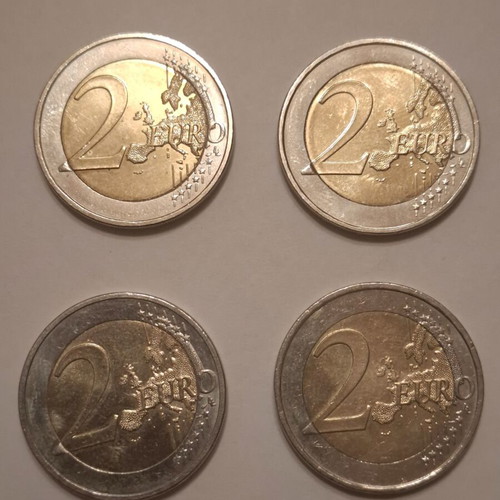 Commemorative 2 Euro Coins 200 Years Greek Revolution set of 4 like new