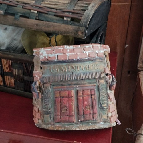 Decorative handmade tile like new with clay details