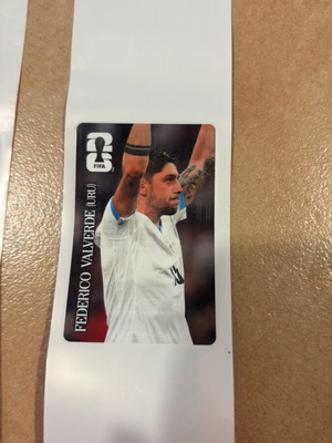 Federico Valverde Coca-Cola Collectible Sticker Card like new
