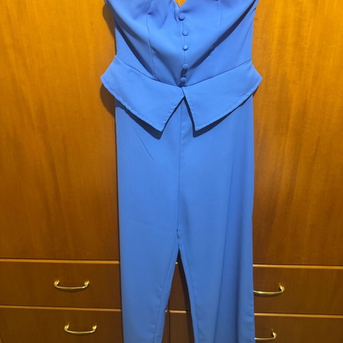 Women's strapless jumpsuit light blue size S like new
