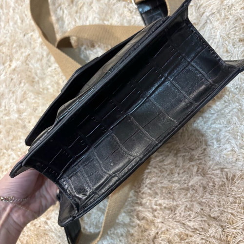 Crossbody bag unused, black and beige