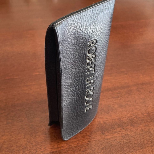 Robert La Roche leatherette glasses case like new, black
