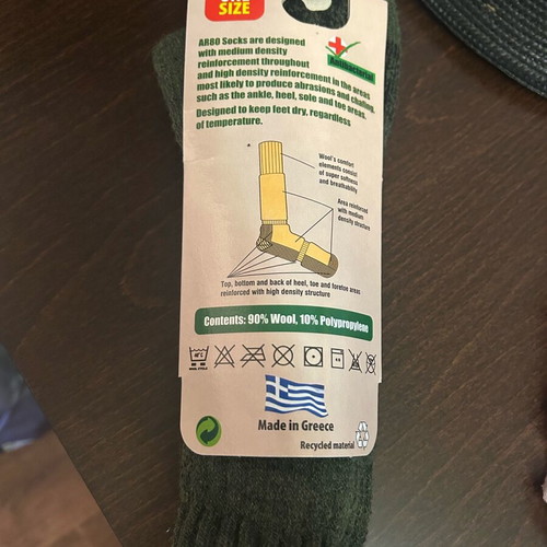 Men's wool thermal warm socks A-Style green new