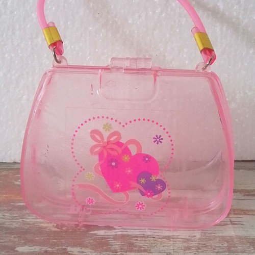 Children's plastic handbag used, pink