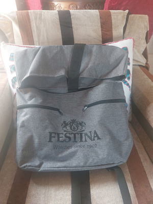 Festina Roll-Top Backpack like new, gray