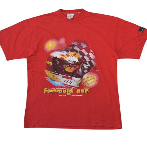 Michael Schumacher Formula 1 vintage T-shirt used, red, size XXL