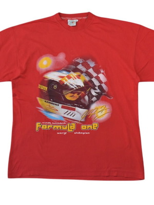 Michael Schumacher Formula 1 vintage T-shirt used, red, size XXL
