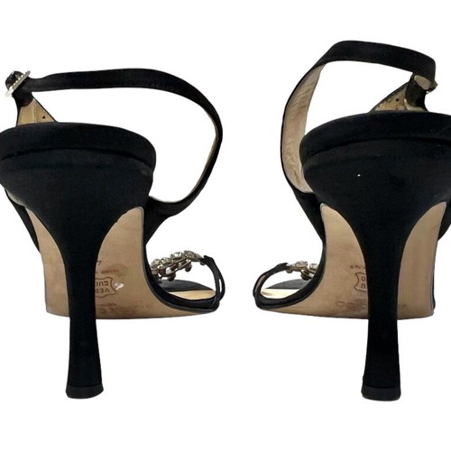 Jimmy Choo diamond satin heels size 40, black