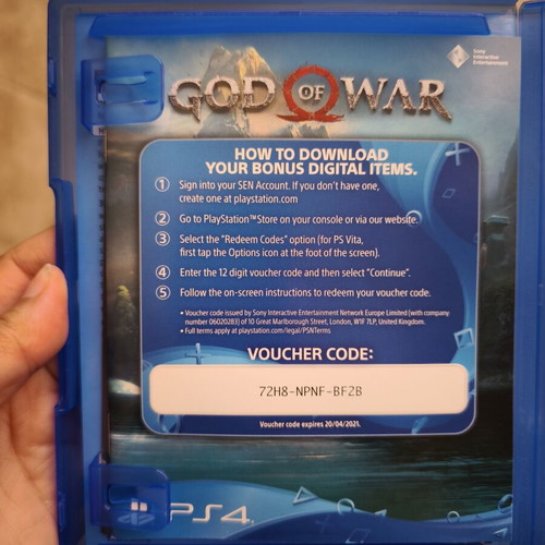 God of War PS4 game used, original with booklet
