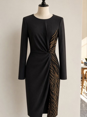 Dress Shein large black never worn