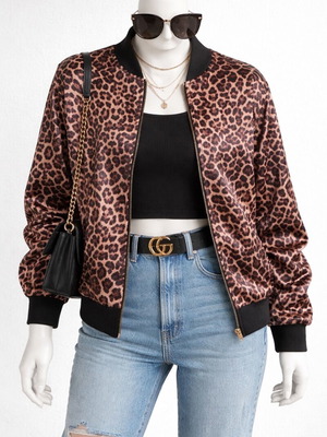 Jacket λεοπάρ Pull & Bear σαν καινούργιο, μέγεθος small