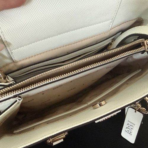 Guess Noelle white shoulder bag