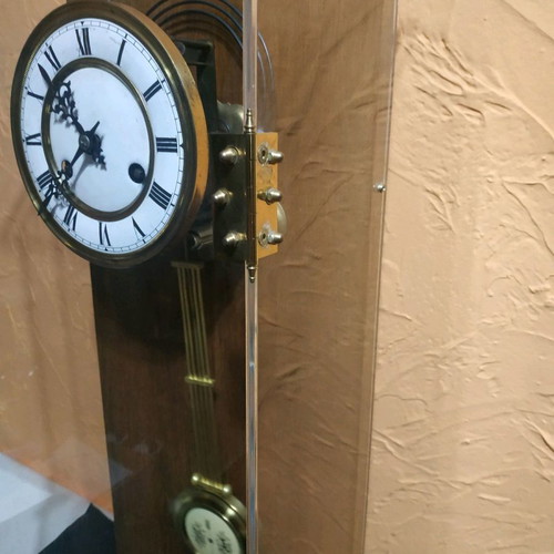 Wall clock wind-up new with plexiglass dial