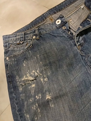 Сини дънки употребявани, 100% памук, талия 54, ханш 68