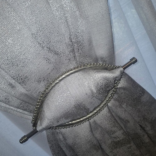 Silver Metal Curtain Tieback like new