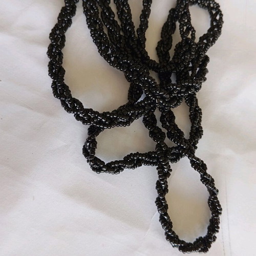 Beaded bag used, black crossbody
