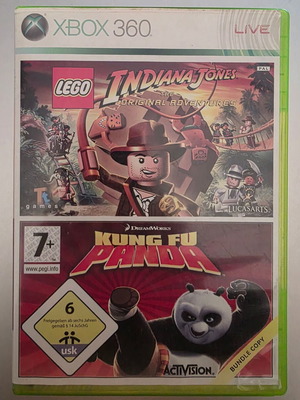Lego Indiana Jones The Original Adventures and Kung Fu Panda Xbox 360 like new