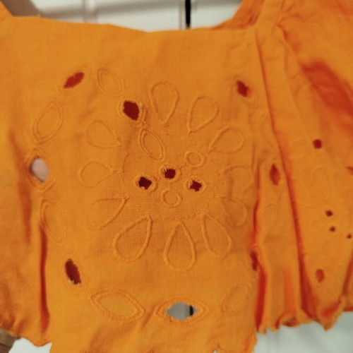 Zara orange crop top for girl 11-12 years used