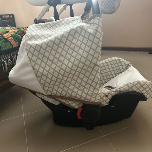 Baby stroller 3 in 1 used with winter and summer carrycots and car seat