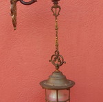Brass wall light fixture