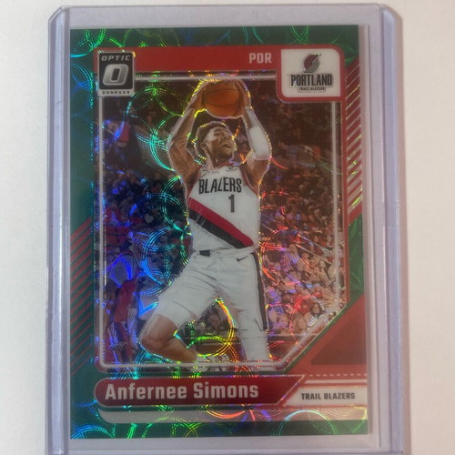 Anfernee Simons 1/25 Jersey Number 2024-25 Panini Donruss Optic NBA Card Trail Blazers new