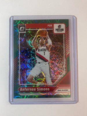 Anfernee Simons 1/25 Jersey Number 2024-25 Panini Donruss Optic NBA Card Trail Blazers new