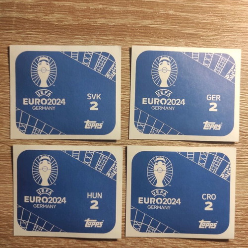 Euro 2024 stickers used, very rare with colored border