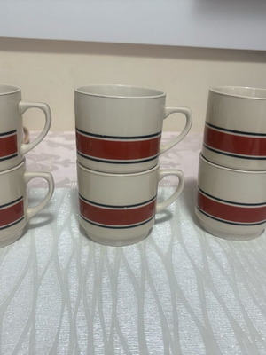 Φλιτζάνια vintage μεταχειρισμένα, σετ 6