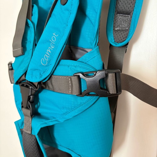 Dog carrier like new, blue and gray, for small dogs or puppies