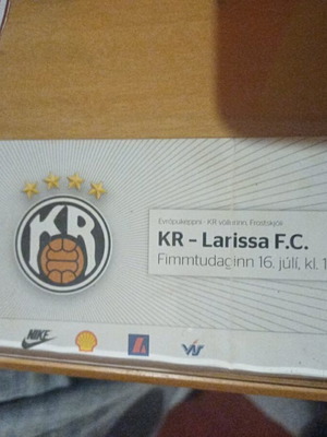 Reykjavik Larissa Europa League Ticket new, 2009 qualifier