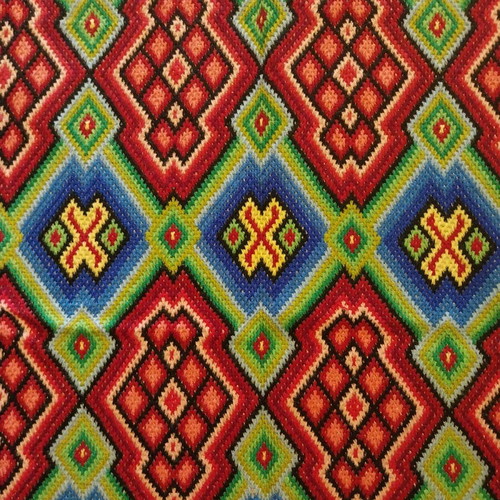 Handmade antique embroidered rug like new