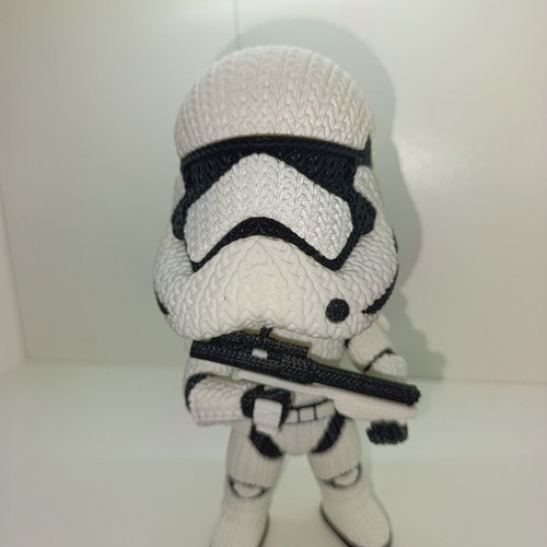 Star Wars Stormtrooper 3D Printed Knitted Style Figure 23cm new