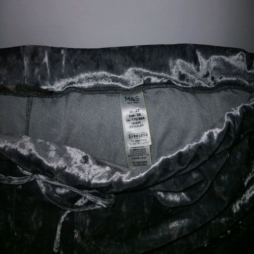 Marks & Spencer plus size velour tracksuit used, gray