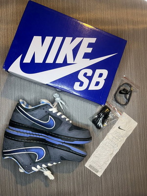 Nike SB Dunk Low μπλε/γκρι, σαν καινούργιο, μέγεθος 43 με κουτί και extra κορδόνια