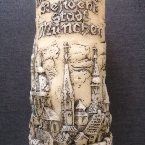 Handmade sculpted candle used with Munich Cathedral of the Virgin Mary
