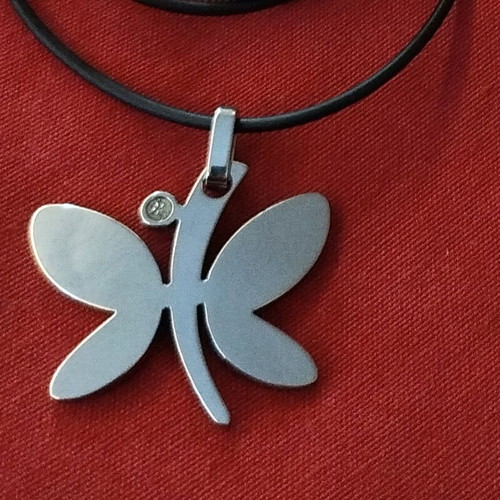 Folli Follie pendant new, silver with cord