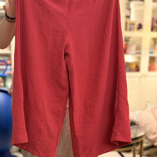 Girls' fuchsia wide pants like new, age 12