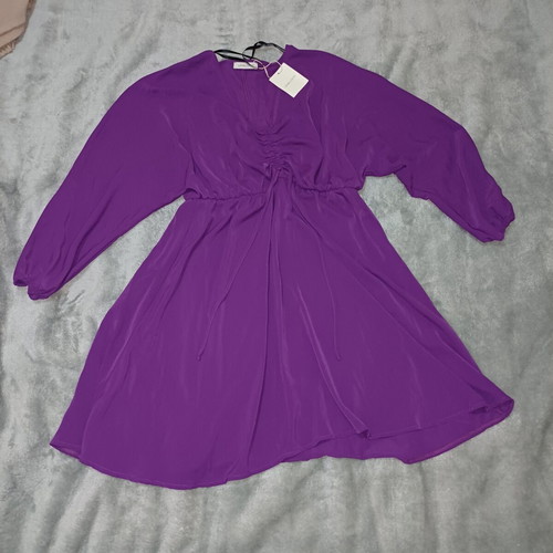Dress new purple with adjustable drawstring and elastic sleeves size XXXL