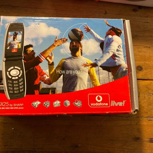 Sharp GX25 mobile phone box used, old and empty