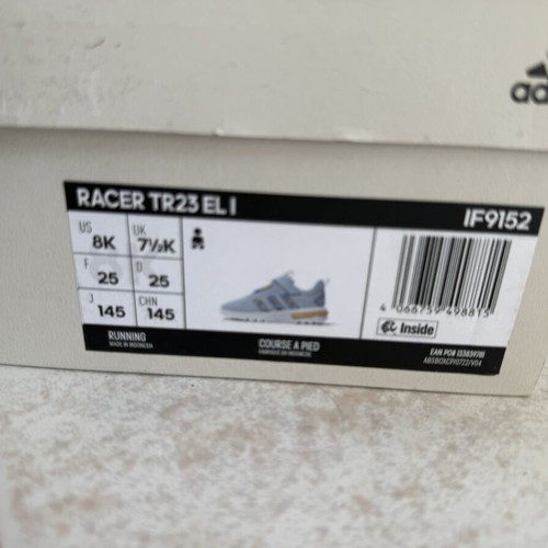 Adidas Racer TR23 girls' shoes size 25, like new, gray with colorful details