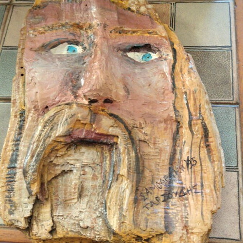 Handmade wood carving wall decoration like new