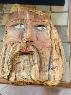 Handmade wood carving wall decoration like new