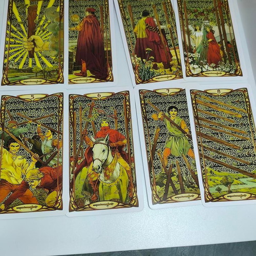 Golden Art Nouveau Tarot deck 78 cards like new