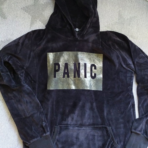 Velvet hoodie Paco & Co like new, black, size M