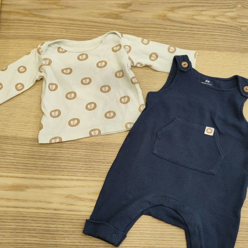 H&M newborn romper set 0-1 months, like new, cotton