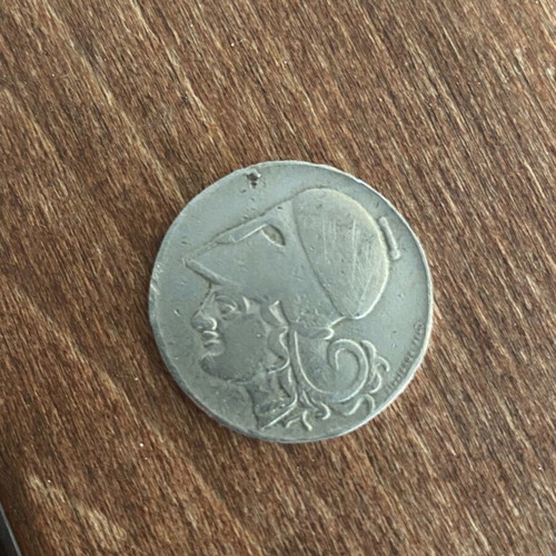 2 Drachma Coin used from Second Hellenic Republic 1926 with Athena